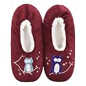 DICUIRD Womens Fleece Slipper Socks Non-Slip Grippers Indoor Slippers