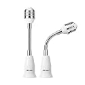 DiCUNO E26 Light Socket Extender 6.1'', Flexible Extension Adapter, 2-Pack