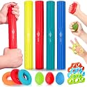 DICYWUDI Flex Therapy Bar and Grip Strength Trainers set, Physical Therapy &amp; Resistance Bar for Golfers Elbow,Tendinitis,Wrist,Forearms Pain, Improve Grip Strength and Relieve Pain