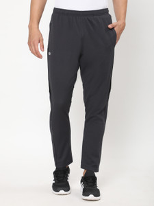 DIDA Men Solid Grey Track Pants