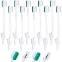 Didaey 10 Pcs Oral Suction Swab Sponge Toothbrush Disposable Machine, White