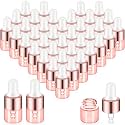 Didaey 100 Pcs Mini Glass Oil Dropper Bottle, 1 ml, Blush Pink