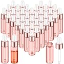 Didaey 100 Pcs Mini Glass Oil Dropper Bottle, 5 ml, Blush Pink