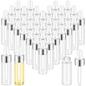 Didaey 200 Pcs Mini Glass Oil Dropper Bottle, 5 ml, Classic Silver