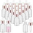 Didaey 4 Pcs Mini Glass Oil Dropper Bottle, 15 ml, Rose Gold