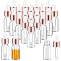 Didaey 4 Pcs Mini Glass Oil Dropper Bottle, 10 ml, Rose Gold