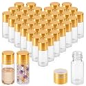 Didaey 50 Pcs 10ml Mini Glass Bottles with Screw Caps, Gold