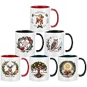 Didaey 6 Pcs Yule Winter Solstice Ceramic Mug for Women