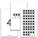 Didax Educational Resources 1-50 Ten-Frame 1–50 Cards, White, Black, 0.81 H x 6.0 L x 4.5 W, (211480)