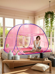 didhiti pink-gll mosquito net king size 67 machhardani king size double bed machardani polyester washable adults mosquito net