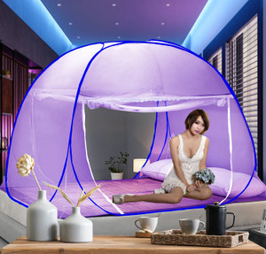 didhiti purple-gll machhardani double 66 machhardani cotton double bed machardani boy polyester washable adults mosquito net purple bengani perple jambu purpal jambu bengni tent