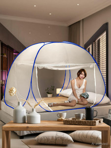 didhiti white-gll mosquito net double mosquito net double bed 5x6 machardani window net polyester washable adults mosquito net