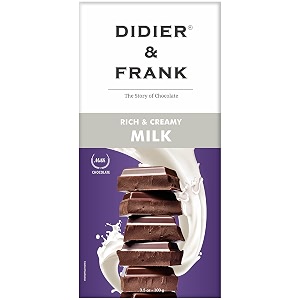 didier amp frank creamy rich milk chocolateketo100 grams