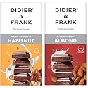Didier &amp; Frank Crunchy Hazelnut Milk Chocolate 50g &amp; Roasted Almond Milk Chocolate 50g (Gift Pack) (Keto)