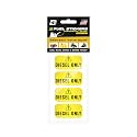 Diesel Only Sticker (Yellow), Labels for Tractors, Construction and Heavy Equipment - Weather Proof, Extreme Stick, Commercial Grade Diesel Labels by Fuel Stickers - USA Made (2x1 inch), 20 Labels