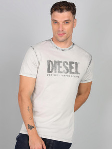 DIESEL Printed Men Round Neck Black T-Shirt