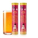 500 mg L Glutathione with Hyaluronic Acid, Vitamin C &amp; Vitamin E for Brighter Youthful Skin, Lightening, Glow, Radiance, Pigmentation | 20 X 2 Orange Flavour Antioxidant effervescent Tablets