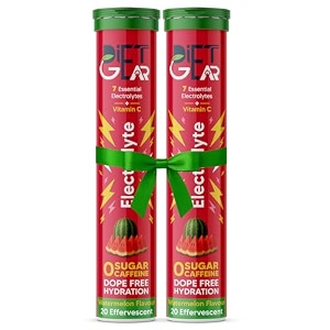 smart pack of 2  diet gear 0 sugar 0 caffeine electrolyte drink mix  watermelon  10l40 glasses of 7 clean electrolytes  instant daily hydration for gym heat amp hustle  no bs no maltodextrin no sucralose no artificial sweeteners  made for india