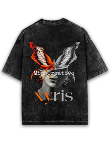 DIGI DRAPE Graphic Print Typography Men Round