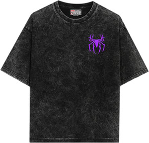 DIGI DRAPE Graphic Print Washed Men Round
