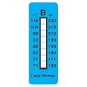 Digi-Sense Irreversible 8-Point Vertical Temperature Label, 160-230F/71-110C; 25/Pk