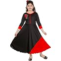 DIGIMART Girl39s Fancy Dress Frock BlackampRED