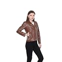 Women Leather Jacket Solid and Riding Biker