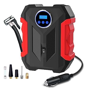 carsun tyre 120 watts inflator for car150psi car tyre inflator pump dc 12v portable air compressor pump with led lightdigital pressure gauge