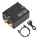 Digital to Analog Audio Converter ; Toslink SPDIF Coaxial to RCA Converter : with Toslink Cable, RCA Cable