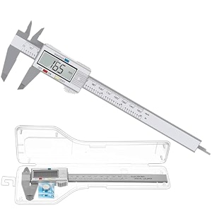 digital caliper measuring tool stainless steel vernier caliper digital micrometer with large lcd screen 6 inch150mm caliper tool for diyhousehold 150mm white plastic
