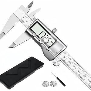 digital caliper measuring tool stainless steel vernier caliper digital micrometer with large lcd screen easy switch from inch metric 6 inch caliper tool for diyhousehold