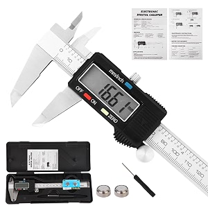 digital caliper measuring tool stainless steel vernier caliper digital micrometer calipers with large lcd screen auto-off feature inch millimeter conversion 6 inch caliper tools for diyhousehold