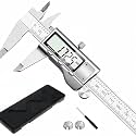 Digital Caliper Measuring Tool, Stainless Steel Vernier Caliper Digital Micrometer with Large LCD Screen, Easy Switch from Inch Metric, 6 Inch Caliper Tool for DIY/Household