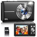 Digital Camera, Latest FHD 1080P Digital Camera for Teens with SD Card Anti Shake Point and Shoot Cameras Portable 16X Zoom Compact Small Cameras for Kids Boys Girls Seniors with Wrist Strap