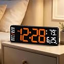 Digital Clock Large Display for Wall, 13" Large Digital Wall Clock