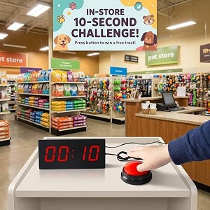 digital countdown timer with buzzer button and remote 20x9x3 cm