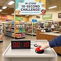 Digital Countdown Timer with Buzzer Button and Remote, 20x9x3 cm