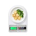 Digital Kitchen Weighing Scale 10kg / 1g Precision| Electronic Food Weight Machine with Backlit LCD Display| Tare Function for Cooking| Baking| Diet| White