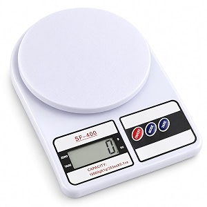 digital kitchen weighing scale 10kg x 1g sf-400 food weight machine with lcd display tare amp mode for baking cooking amp home use