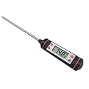 Digital Lcd Cooking Food Meat Probe Kitchen Bbq Thermometer Temperature Test Pen, instant read thermometer for Industrial, Grill, Candy, Milk, Oil, Liquid Lab Chemical (Steel 5.9 Inch)