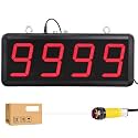 Digital LED Counter 4in Digits Display Counter People Visitor Counter Count Up to 9999 with Infrared Sensor 110-240V (Infrared Sensor, Accumulate Count)