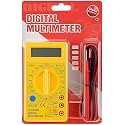 Digital Multimeter, Multipurpose Electric meter Yellow/Red 830D Digital Multimeter LCD AC DC Measuring Voltage Current