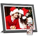 Digital Picture Frame 15" Large Digital Photo Frame - 32GB IPS Touch Screen HD Display, Motion Sensor, Wall-Mounted, Share Picture Video via APP Email, Gifts for Christmas, Wedding, Mom, Dad