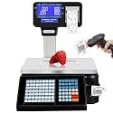 Digital Price Computing Scale Thermal Printer, Commercial Sided Display Price Label Printing Scale 30Kg/66Lbs Capacity Electronics Barcode Printer (Machine)