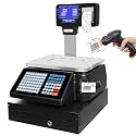 Digital Price Computing Scale Thermal Printer, Commercial Sided Display Price Label Printing Scale 30Kg/66Lbs Capacity Electronics Barcode Printer (Machine+Cashbox)