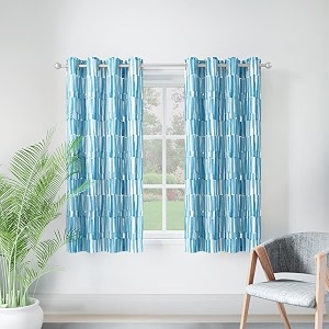 wakefit window curtains 5 feet set of 1 blocks upto 70 of light curtains 5 feet curtains for window curtains for living room polyester printed curtains piper blue