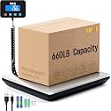 TIPRE Shipping Scale 660lbs for Packages,Heavy Duty Digital Postal Express Scale,1 oz High Accuracy with Charging Cable &amp; Batteries,Extra Large Stainless Steel for Small Business,Warehouse,Home
