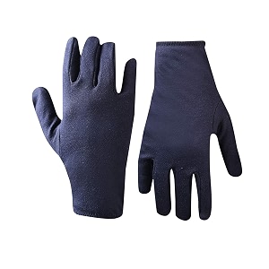 digital shopee unisex summer sun heat dust protection cotton half hand gloves blue 10 inches