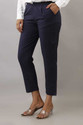 DIGITAL SHOPEE Women Slim Fit Grey Cotton Blend Trousers