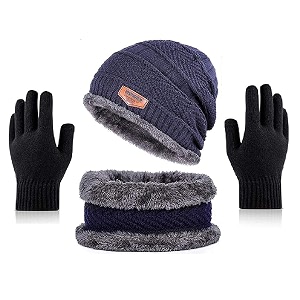 digital shopee winter warm winter wear set and woolen knitted hand gloves free size for men amp women